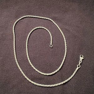 James Avery Sterling Silver Medium Reverse Rope Chain, 18 inches